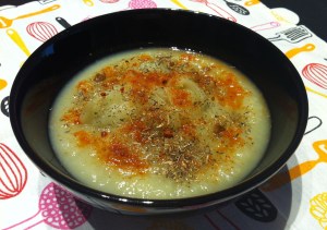 vellutata sedano, porri, finocchio