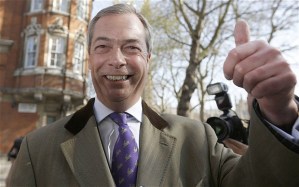 Il leader dell'UKIP Nigel Farage. Foto Reuters
